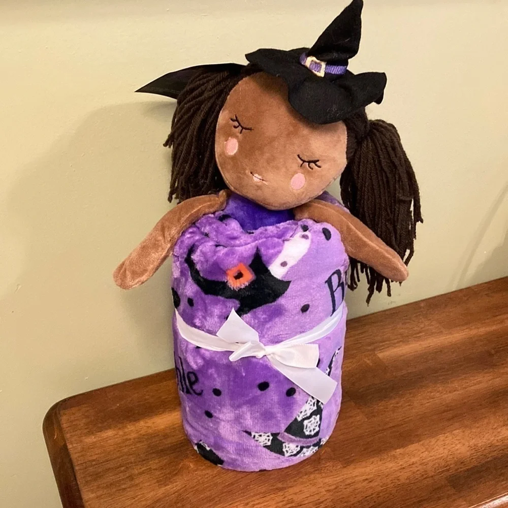 NEW! CYNTHIA ROWLEY CURIOUS KIDS WITCH FRIEND & BUBBLE TROUBLE HALLOWEEN THROW